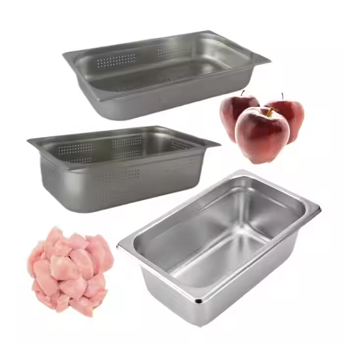 GN Perforated Stainless Steel Food Tray use