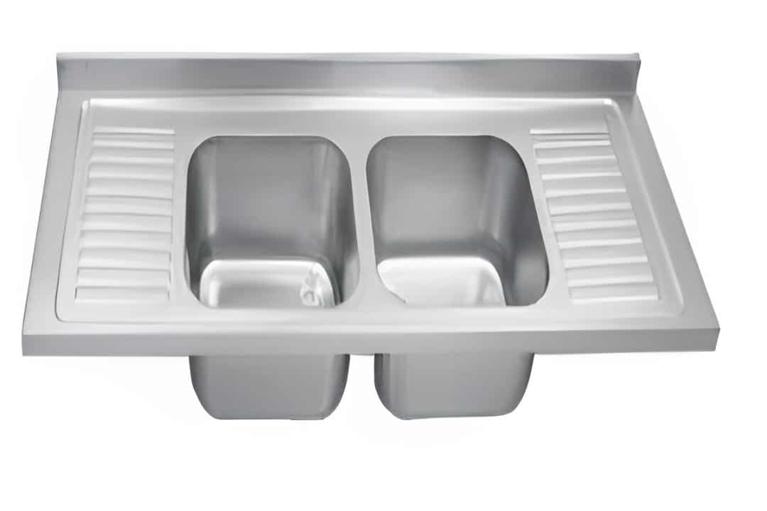 Top Sink Double Bowl and Double Drainer
