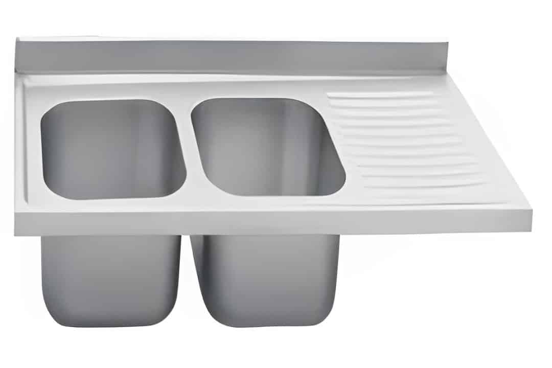 Top Sink left Side - double bowl