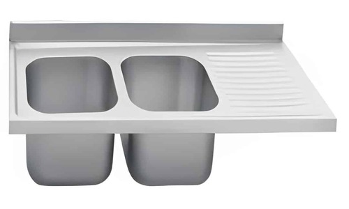 Top Sink 140x70 cm | Double Bowl Sink with Single Drainer
