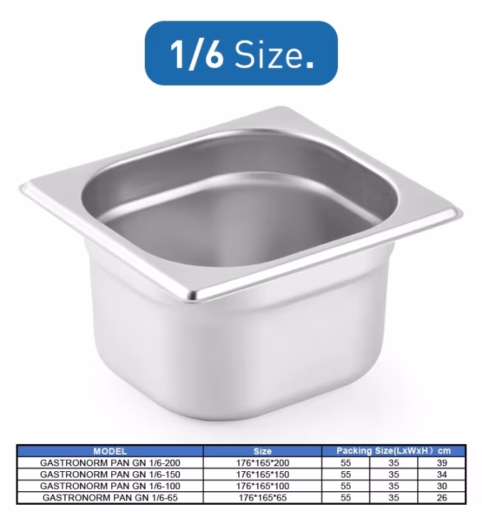 GN 1/6 Stainless Steel Pan
